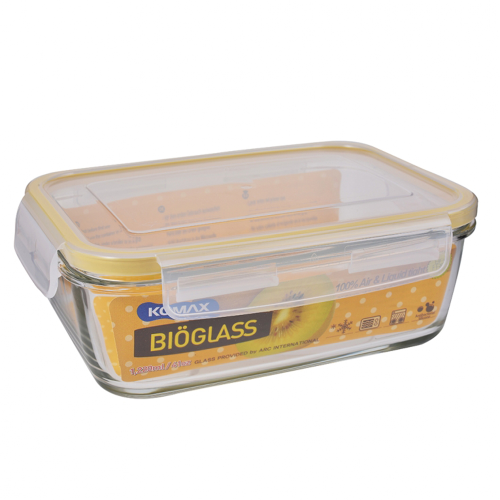 Komax Bioglass Rectangular Air & Water Tight Food Storage