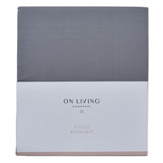 On Living Cotton Sateen Queen Size Fitted Sheet (More Color Options)