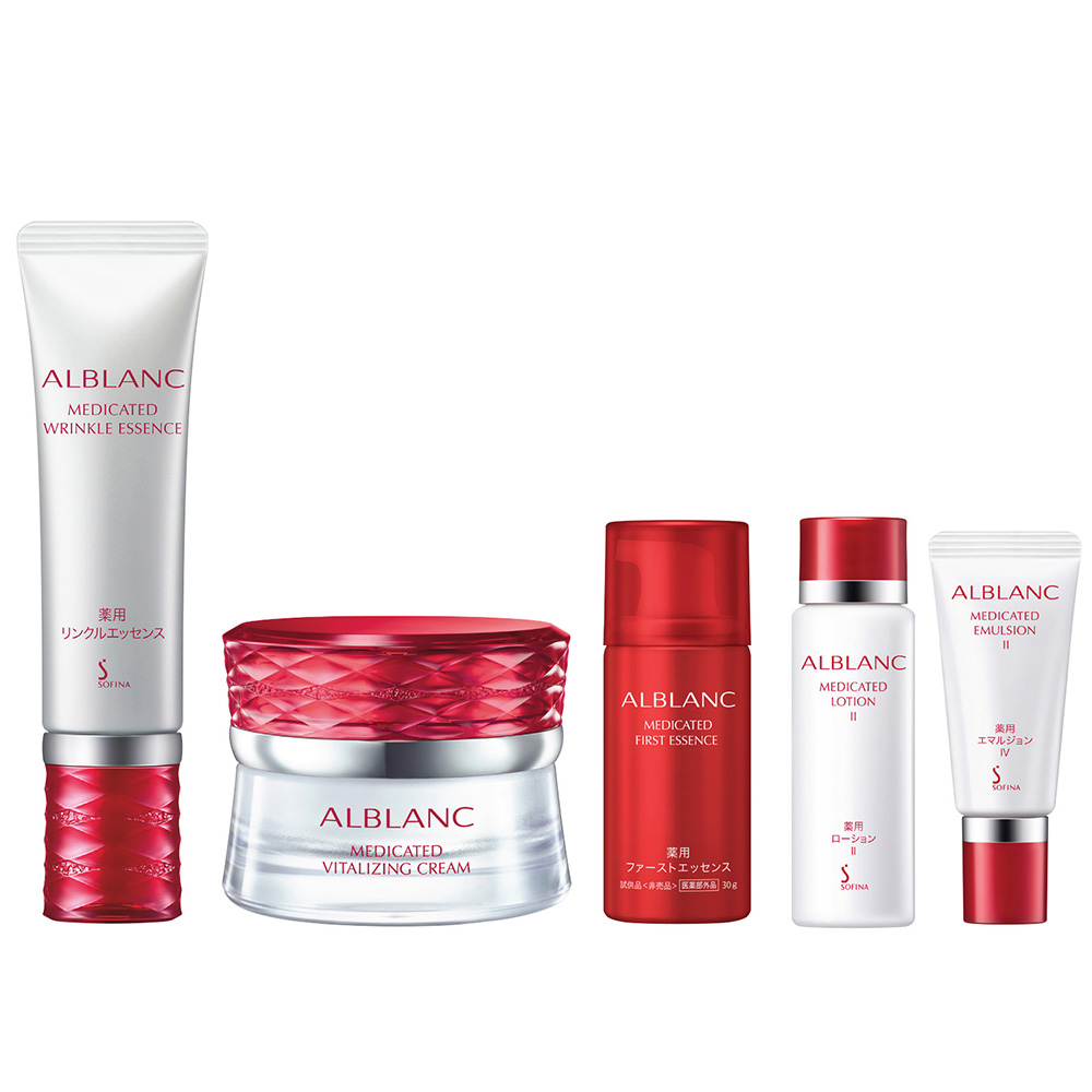 SOFINA ALBLANC Medictaed Wrinkle Essence & Vitalizing Cream Set  (2021-SS-0405).--Wing On NETshop