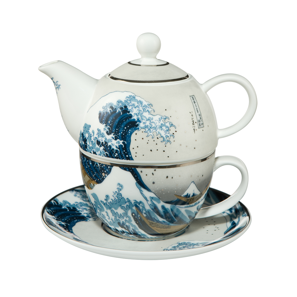 Goebel | The Great Wave - 茶壺茶杯套裝Artis Orbis 葛飾北齋67-013