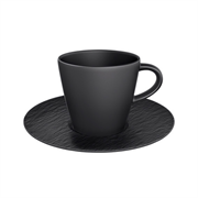 Villeroy & Boch Manufacture Rock COFFEE CUP AND SAUCER(BLACK)