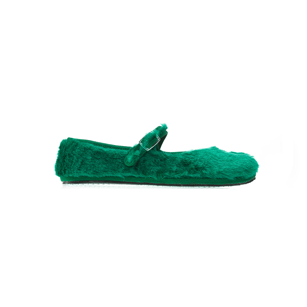 Drogheria Crivellini Women's Fu-Tabi Faux Fur Mary Jane