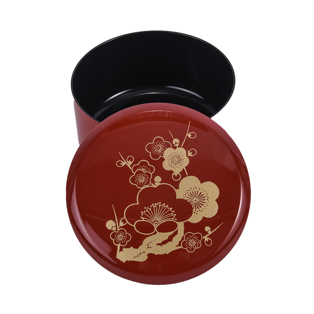 若泉漆器日式圓形攢盒12.6cm--永安網店