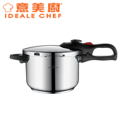 IDEALE CHEF 22CM 5.7L PRESSURE COOKER(WITH22CM TEMPERED GLASS LID + BASKET & STAND) PC2222-6L