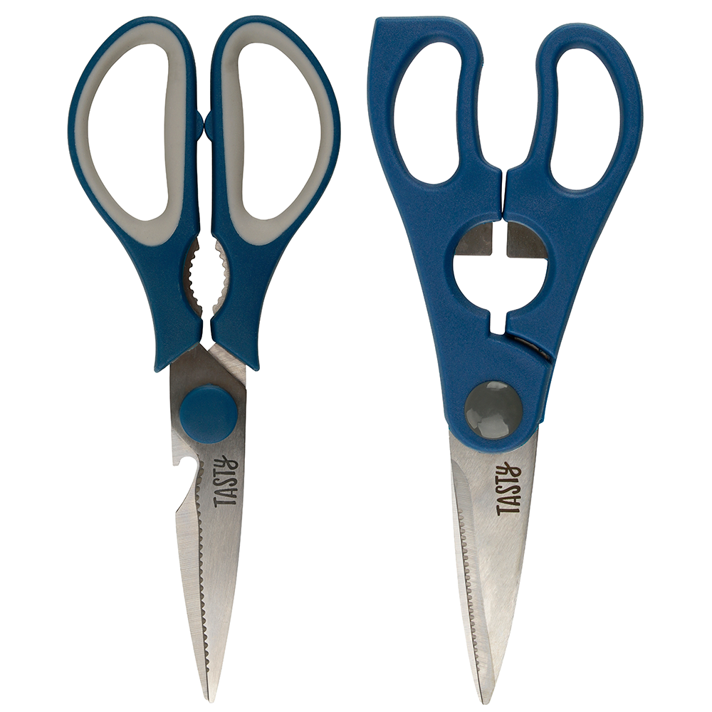 Tasty Heavy Duty Stainless Steel Kitchen Shears Set, Tasty Blue, 2 Piece