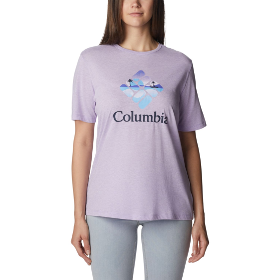 Columbia Ladies Bluebird Day Relaxed Crew Neck 1934004 535 Purple