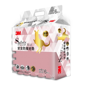 3M Safety Puzzle Mat (Pink)(6pcs) 9924E