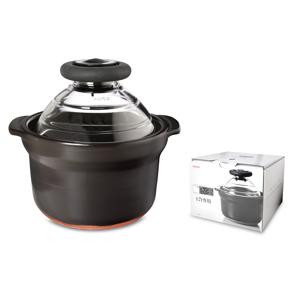 Hario 2 Go Rice Cooker-Glass Lid.--Wing On NETshop