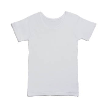 GUNZE GIRL ROUND NECK SHORT SLEEVES TOP AF8450C-8480C WHX