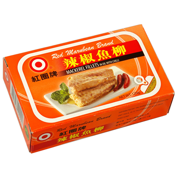 Red Marubean Mackerel Fillets In Oil - Chilli 120g