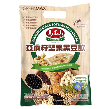 GREENMAX Flaxseed & Black Soybean Nuts Cereal 10 x 28g