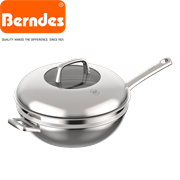Berndes Galaxy  32cm Chinese Wok with Steamer and Lid 098100
