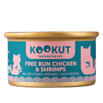 Kookut Free Run Chicken & Shrimps Cat Canned Food 70g