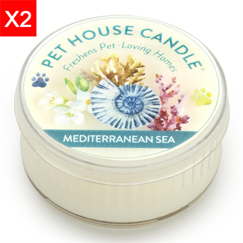One Fur All Pet House Candle - Mediteranean Sea 2 x 1.5oz