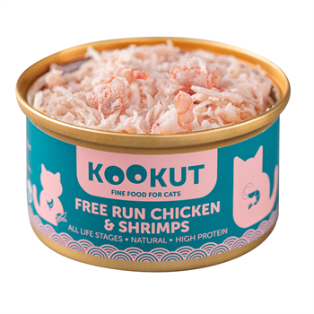 Kookut Free Run Chicken & Shrimps Cat Canned Food 70g