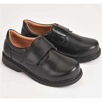 Jolly Captain Boy Black Leather Shoes BTSB03