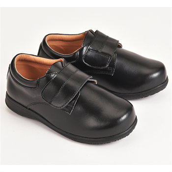 Jolly Captain Boy Black Leather Shoes BTSB01