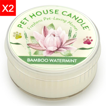 One Fur All Pet House Candle - Bamboo Watermint 2 x 1.5oz