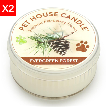 One Fur All Pet House Candle - Evergreen Forest 2 x 1.5oz