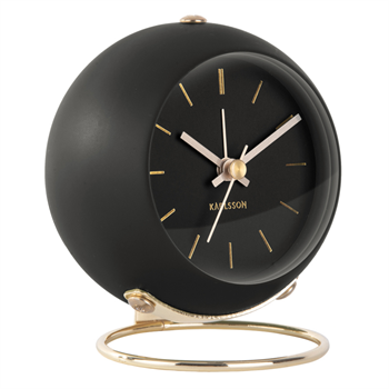 Karlsson Alarm Clock Globe, Blk KA5833BK