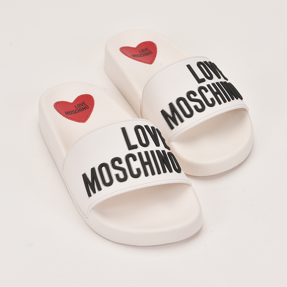 Love Moschino Ladies' Slippers JA28052G1II14/100 BIANCO--Wing On