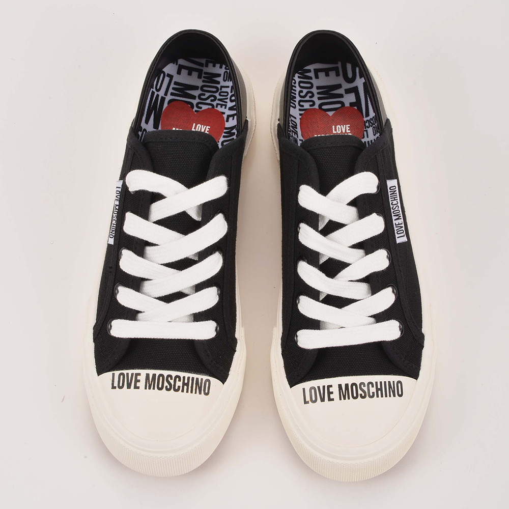 Love Moschino Ladies Low cone Sneakers JA15132G1IJP0 000 NERO