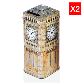 Ahmad English Breakfast Money Box Caddy ( 20 tagged teabag) - Big Ben X 2.