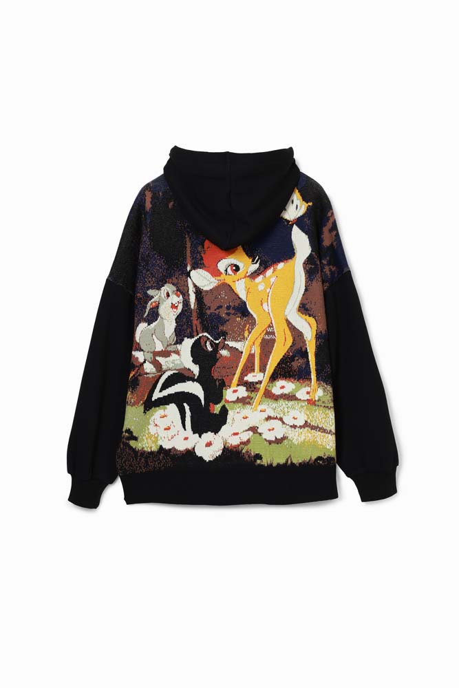 DESIGUAL Ladies' Bambi Printed Oversized Hoddie 24WWSK09--Wing On