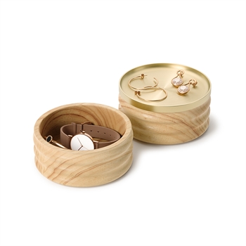 Umbra Tesora Wood Storage Box, Nat/Bras