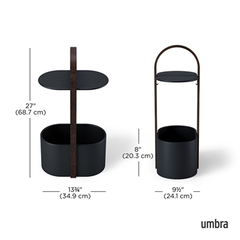 Umbra Bellwood StorageTable, Blk/Walnut