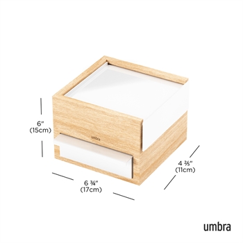Umbra Stowit Mini Storage Box, Wht/Nat