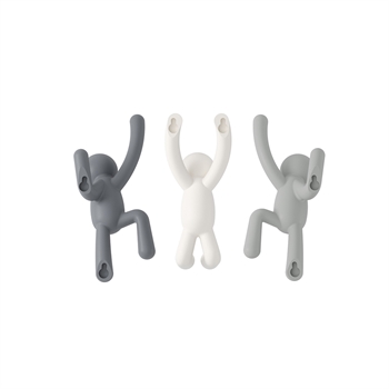 Umbra Buddy Hook (3), Asst Grey