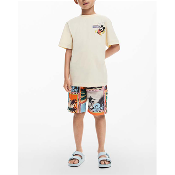 DESIGUAL BOY MICKEY MOUSE T-SHIRT 25SBTK11 1001 CRUDO