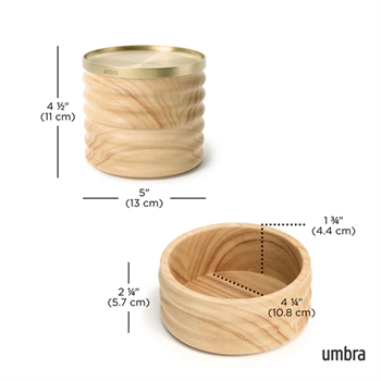 Umbra Tesora Wood Storage Box, Nat/Bras