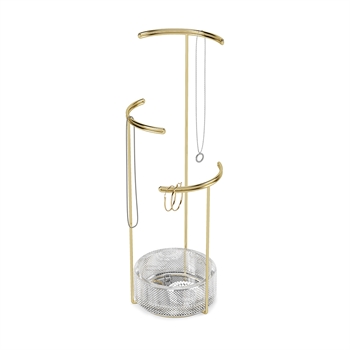 Umbra Tesora Jwl Stand, Glass Brass