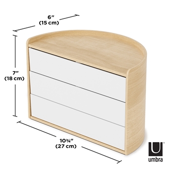 Umbra Moona Storage Box, Wht/Nat