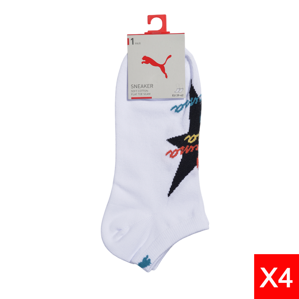 Puma Unisex Sneaker Socks 93879002 White (4 packs)--Wing On NETshop