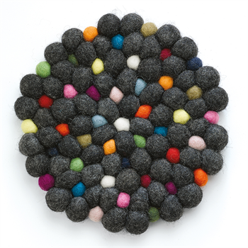 Cilio Coaster LANA NERO Round Trivet 21 469974