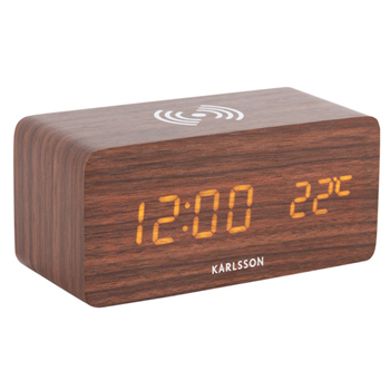 Karlsson Alarm Clock Block w/Phone Charger LED