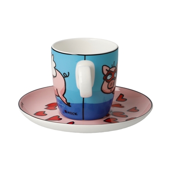 GOEBEL | When Pigs Fly - Espresso Cup with Saucer 6.5cm Pop Art Ed Heck 67-200/20/1