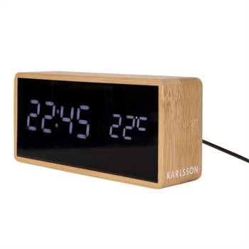 Karlsson Alarm Clock Tube Bamboo