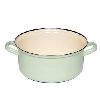 Riess Bunt Casserole & Chrome Rim 22cm Light Green 0281-006
