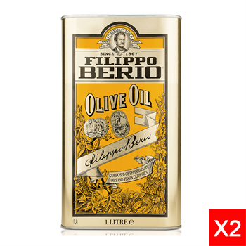Filippo Berio Pure Olive Oil 1L  (2 cans)