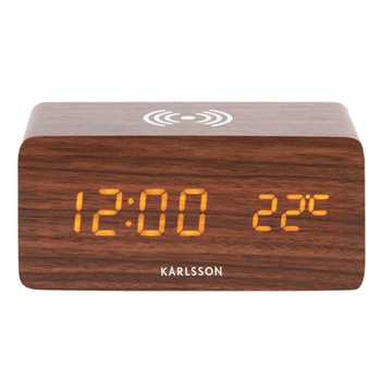 Karlsson Alarm Clock Block w/Phone Charger LED