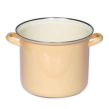 Riess Classic Bunt Pot & Chrome Rim 20cm  Grey Yellow  0273-006