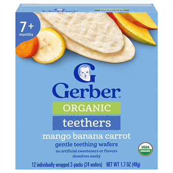 Gerber Mango Banana Carrot Organic Teethers GB200145