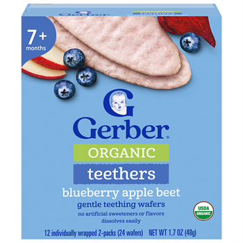 Gerber Blueberry Apple Beet Organic Teethers GB200144