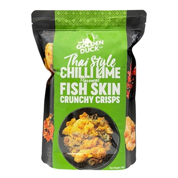 The Golden Duck Thai Style Chili Lime Fish Skin Crunchy Crisps 85g