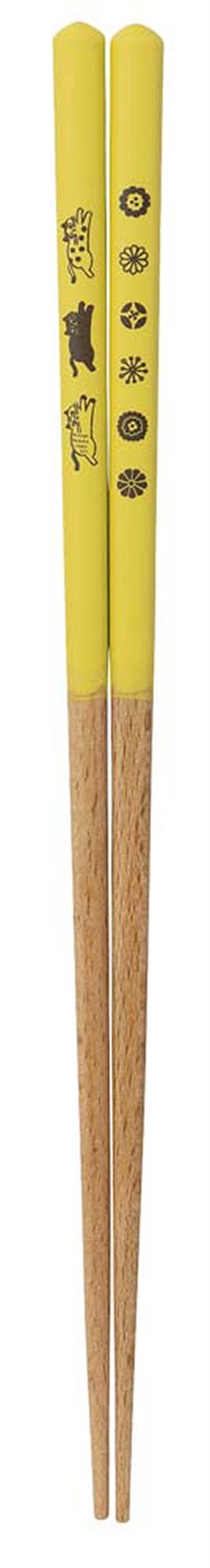 Decole Chopsticks23cm GohanSeriesCat-Yel TW-29713