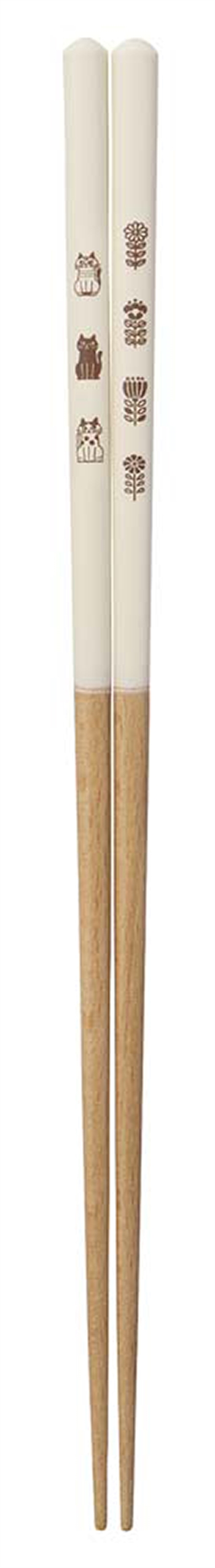Decole Chopsticks 27.5cm GohanCat- Ivory TW-29715
